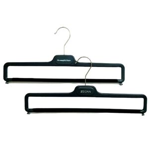 Z ZEGNA ERMENEGILDO ZEGNA Trouser Pants Hangers Set of 2 Black Bundle